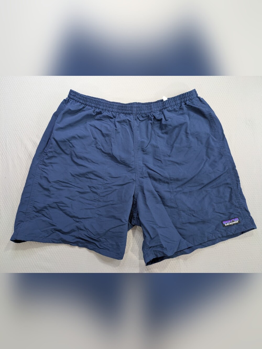 Patagonia Baggies Mens Large Blue 7” Inseam Elastic Waist Lined Swim Short